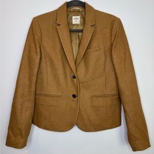 GAP The Academy Blazer Size 10 caramel tan Wool Blend Academia tailored